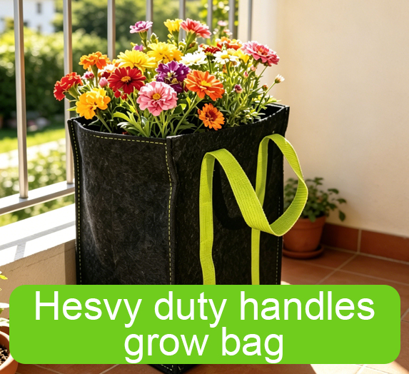 Heavy duty handles grow bag